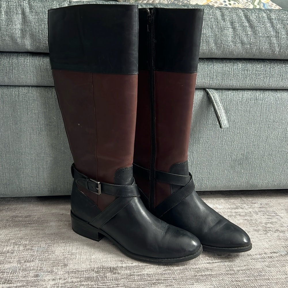Ralph Lauren Leather Boots  brown black sz 9